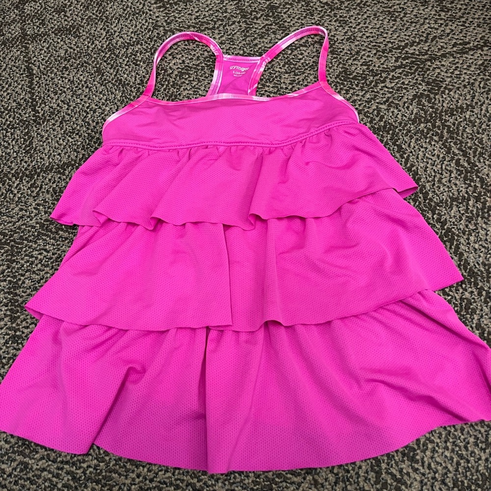 🌸🌸5 for $15🌸🌸Vibrant Pink Ruffled Kids Tank Top